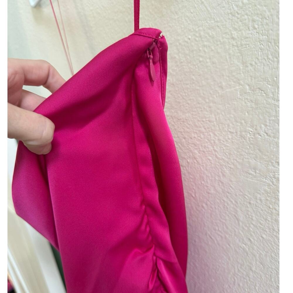 Ramy Brook Kiki size 0 Hot Pink Satin Bodycon Mini Dress NWT - Picture 6 of 11